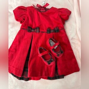 Tommy Bahama Red Plaid Dress and Shoes